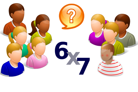 Enfants apprenant les tables de multiplication